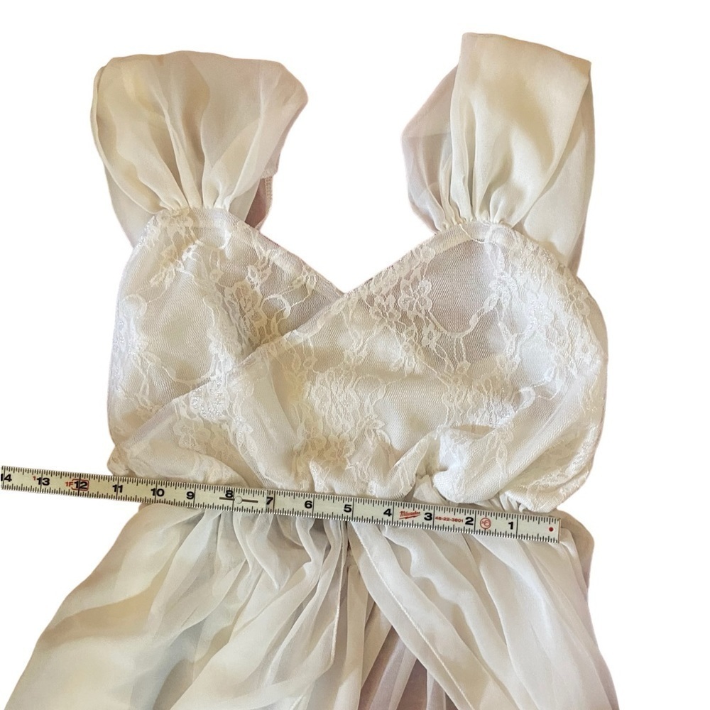 Beautiful Long Sheer Lace Dress Large - Picture 12 of 16